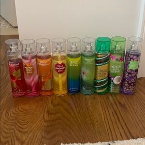 bath and body works fragrance mists!